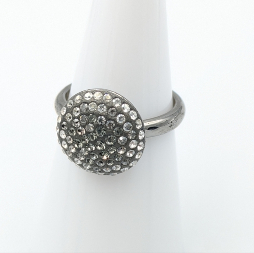 (Discontinued-rare) Swarovski Crystal Maggy Black Diamond Ring